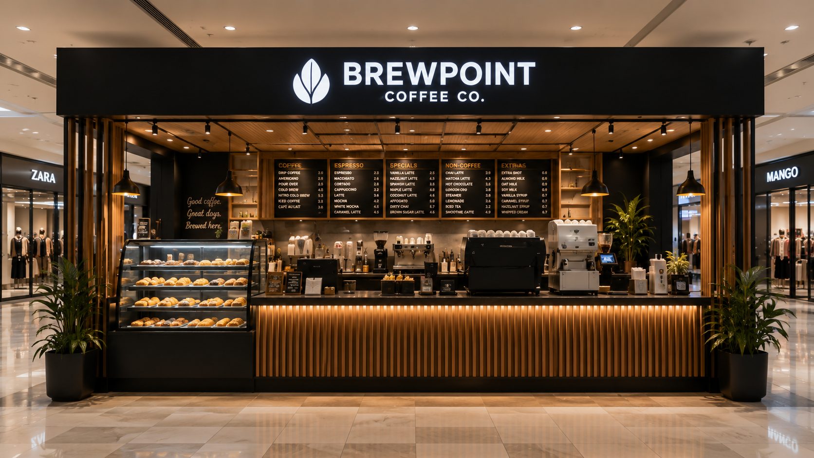 Brewpoint kafe konsept tasarımı