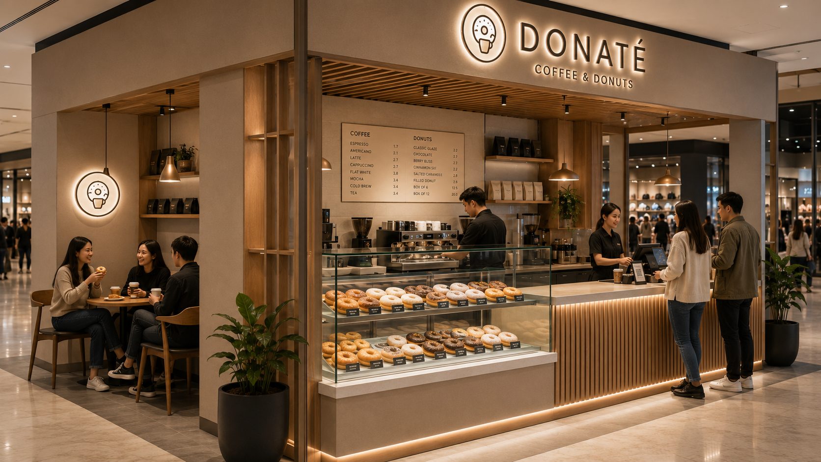 Donaté kafe konsept tasarımı