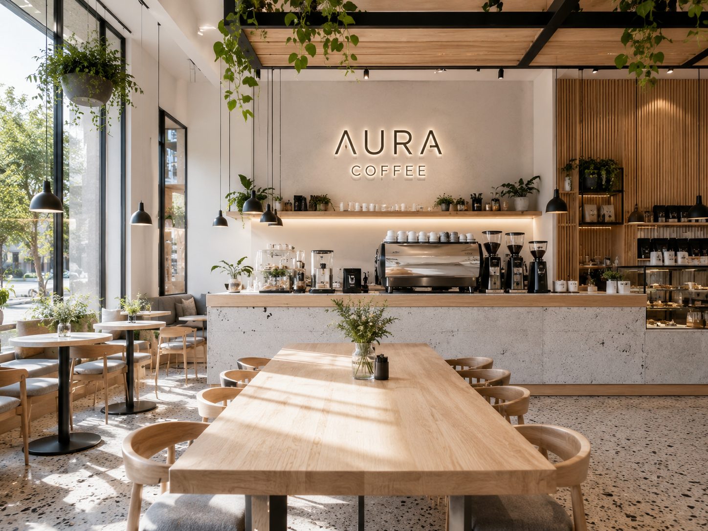Aura Coffee kafe konsept tasarımı