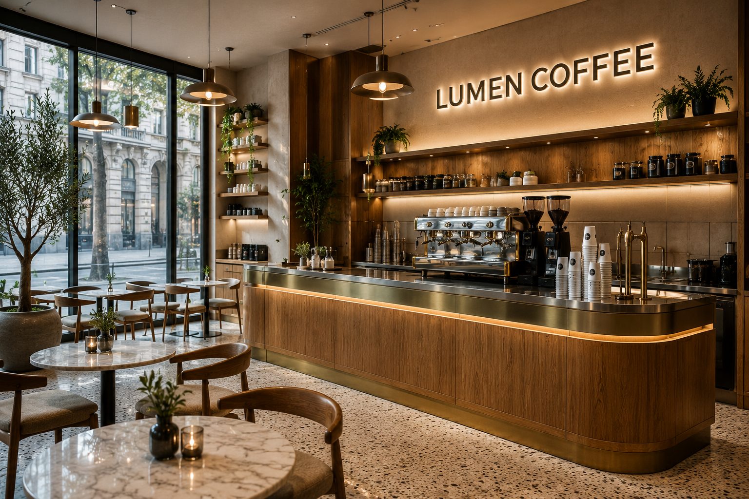 Standchi kafe tasarımı konsept görseli